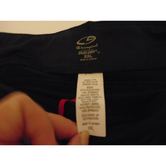 Champion Duo Dry Women's XXL  Athletic Work Out Pants/Leggings Black/Maroon - Picture 9 of 15